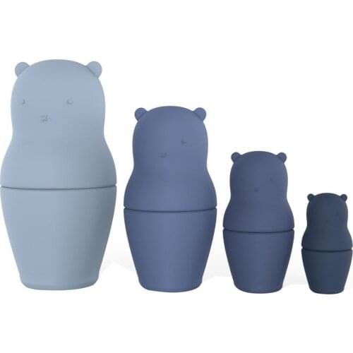 Silicone Matryoshka Toy Baby Intellectual Development Doll Educational Gift Food Grade Teether DIY Gift Toys For Kid BPA Free