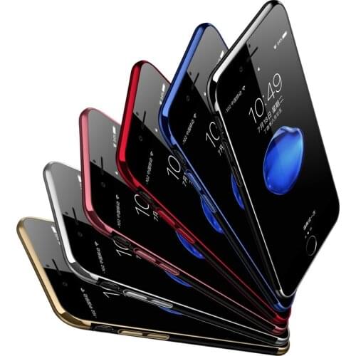 YKSPACE 6Colors Luxury Soft Clear Silicone TPU Case Back Cover For iPhone 6 6S 7 8 Plus X 7Plus 8Plus Shell Plated Anti Scratch