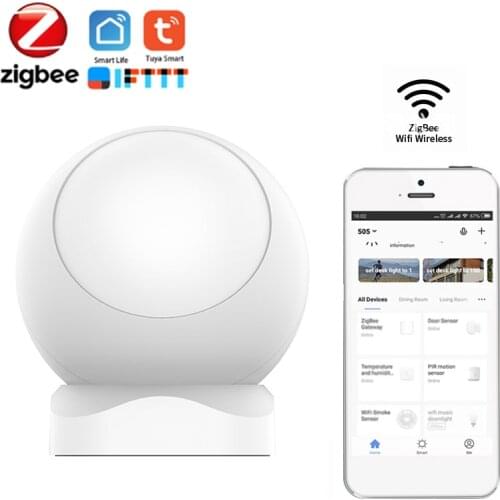 ZigBee PIR Infrared Motion Sensor Detection Smart Home Wireless Security Alarm Detector System APP Control Motion Sensor