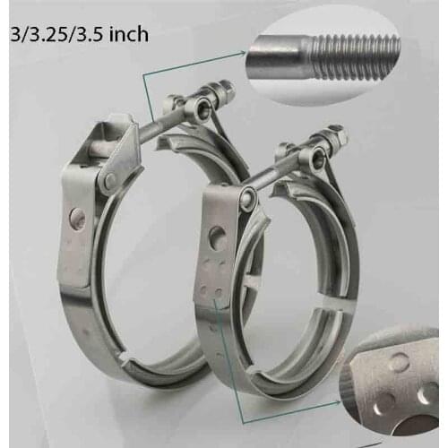 V band Clamp Universal Stainless steel 3/3.25/3.5 inch exhaust downpipe V band clamp clip High Quality