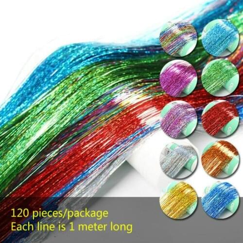 Party Holographic Hair Accessories Glitter Hair Tinsel Sparkle Extensions Bling Twinkle Hair Extension for Women Hair Tools