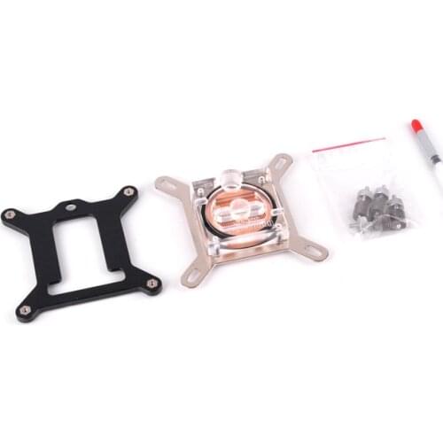 CPU Water Cooling Radiator Block use for INTEL LGA1150 1151 1155 1156 2011 X99 Transparent with RGB Liquid Cooling System