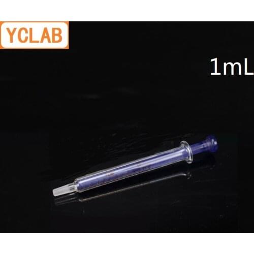 YCLAB 1mL Glass Syringe Injector Ink Sampler with Needle Laboratory Chemistry Equipment