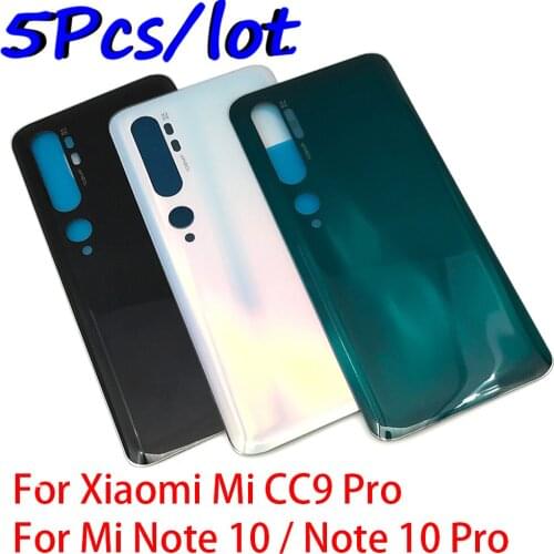 10Pcs , Back Door Case Battery Back Cover With Glue Adhesive For Xiaomi Mi CC9Pro / Mi Note 10 / Note 10 Pro