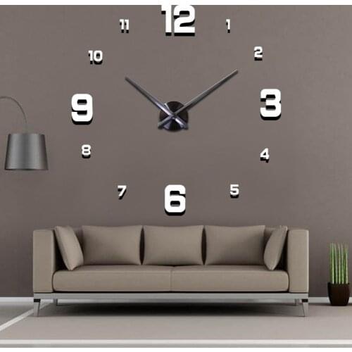 3D Mirror Number Wall Clock Sticker Modern Design DIY Digital Wall Clock Suitable For Home Art Living Room Office Decoration