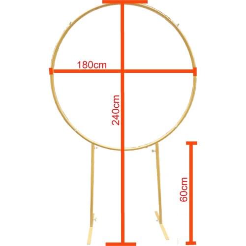 Iron Round Background Circle Heightened Ring Stand Baby Shower Backdrop Wedding Birthday Party Arch Photo Banner Flower Frame