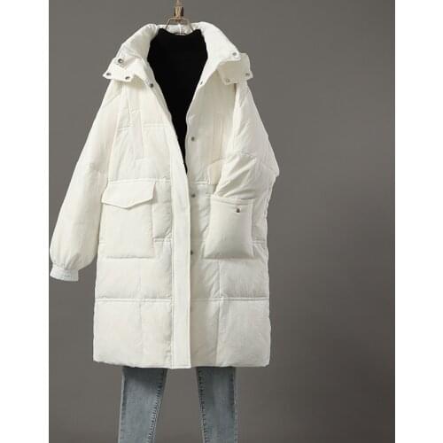 Winter Coats Women Hooded Down Jackets Famale Warm Thicken Loose Coat Woman Clothes Korean Style Casaco Feminino Inverno SQQ145