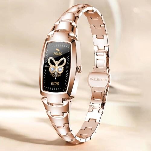 Ladies Smart Bracelet Waterproof Sports Fitness Tracker Woman Menstrual Cycle Message Reminder 2021 Smart Watch For Android IOS