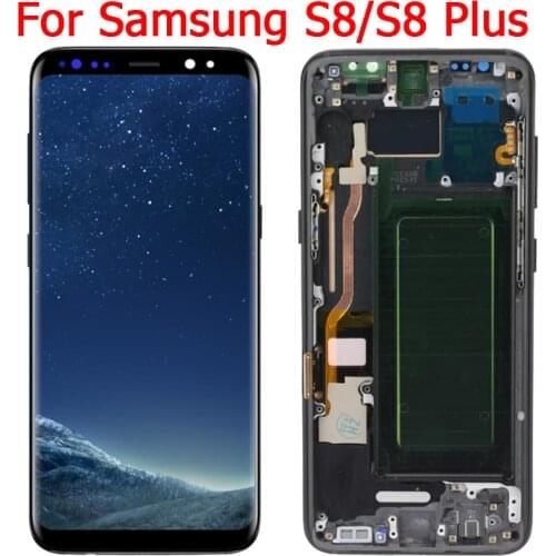 New S8+ Display For Samsung Galaxy S8 LCD Display Frame Original Super Amoled S8 Plus G955F G955A G950F/DS Touch Screen Assembly