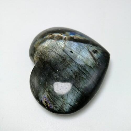 1pc 2-5cm 2020 charming product natural colorful labradorite heart natural quartz crystal love heart for valentine gift