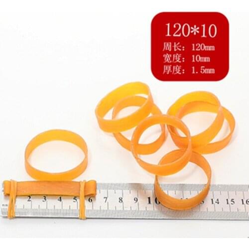 120*10mm 280 pcs Elastic Rubber Band Natural Rubber Ring Apron Latex Ring Sealing Belay Packaging Resistance To High Temperature