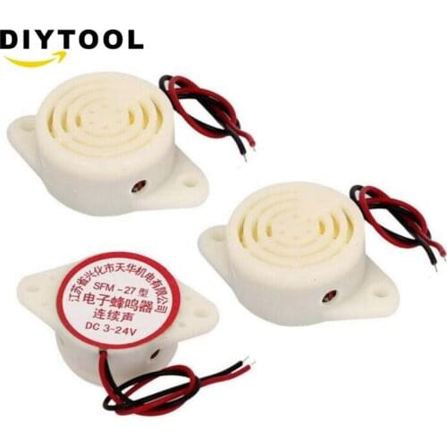 2PCS SFM-27 DC 3-24V 90DB Intermittent Beep Alarm Electronic Buzzer Sounder