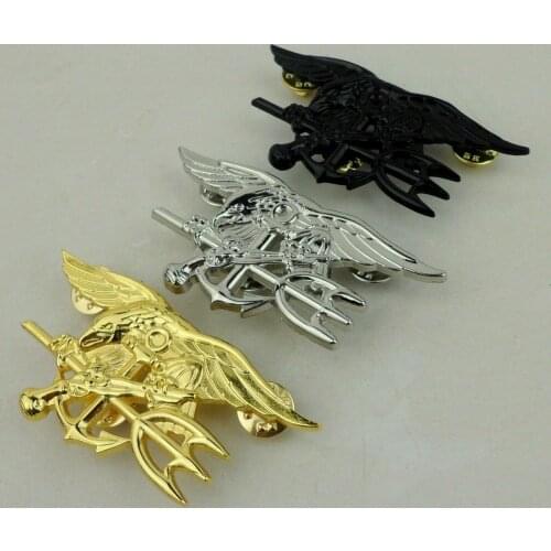 3pcs Us Navy Seal Eagle Anchor Trident Metal Badge Special Force Insignia armyshop2008