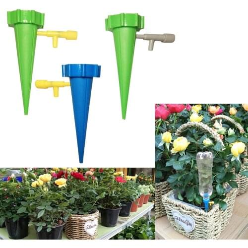 6Pcs/lot Automatic Drip Irrigation Tool Spikes Flower Plant Garden Supplies Useful Self-Watering Device Adjustable Water