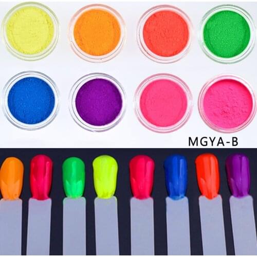 8 Boxes Neon Pigment Color ~ Glitter ~ Soap Making Neon colors fluorescent phosphor pigment powder for nail polish