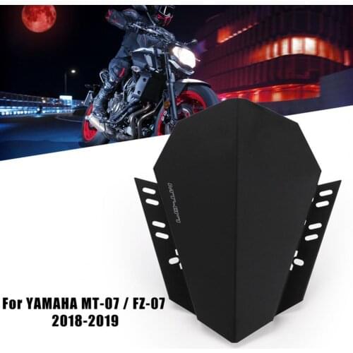 80% Dropshipping!!Motorcycle CNC Windshield Windscreen Aluminium Alloy Cool Deflector for Yamaha MT07 FZ07 18-19