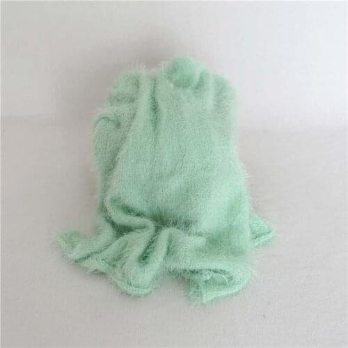 Aqua Sweater Knit Wrap Newborn Photography Wrap Baby Photo Props Fuzzy Layer Fabric Basket Filler Posing Backdrop