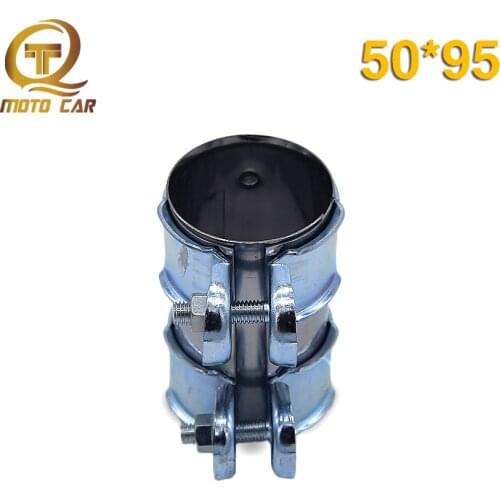 Car Turbo Exhaust Clamp Bolts Muffler Pipe Connect 50*95mm Silver 1K0253141A 18307560777 For A4 Bora Golf B7 Magotan Downpipe