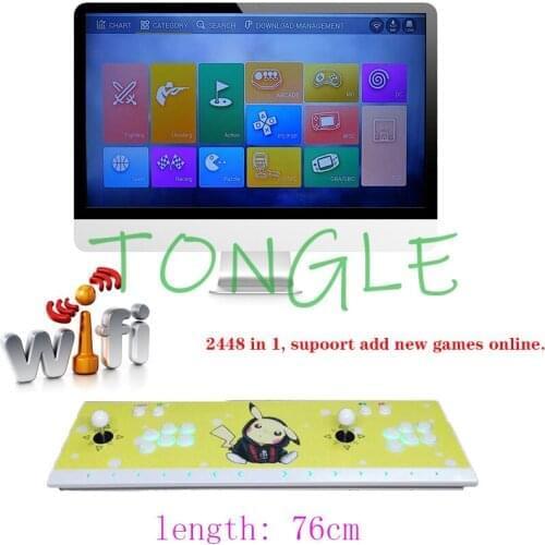Wireless add Pandora Key Arcade 168 x3D with PCB Board 2 Player Home Use Controller 4018/2448 in 1 Retro Video Game Machine