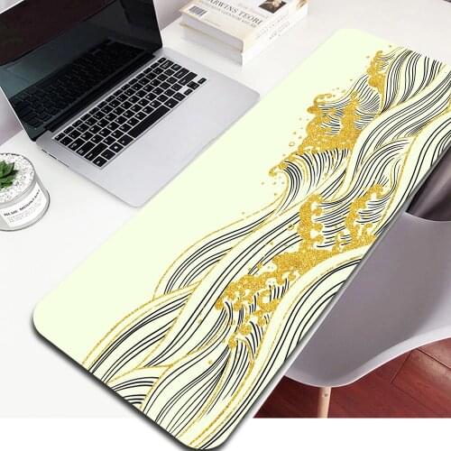 Japanese Landscape Big Wave Large Mousepad XXL Gamer Notebook Keyboard Gaming Accessories Computer Desktop Gaming Mouse Desk Mat