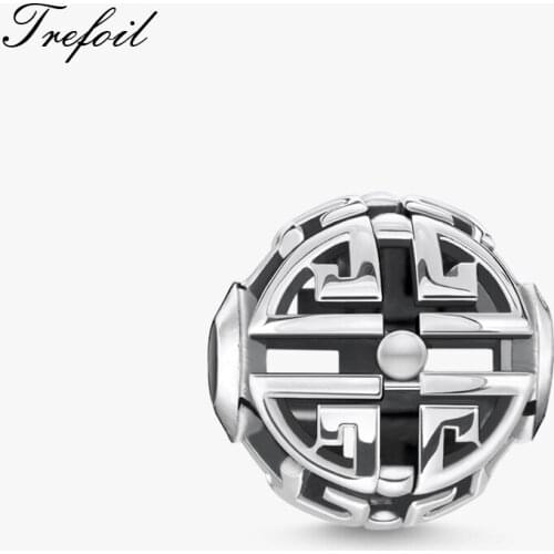 DIY Beads Asia Charm 5mm Hole,Fashion Silver Jewelry Vintage Gift For Women Men Boy Girl Fit Bracelets Necklace Choker 2018 New