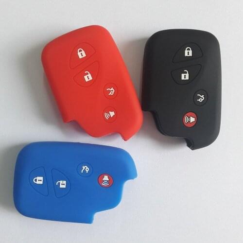10pcs Remote Key Fob Case For Lexus IS250 ES350 GS350 LS460 RX450h GS 4 Buttons Shell Silicon Jacket Cover Holder