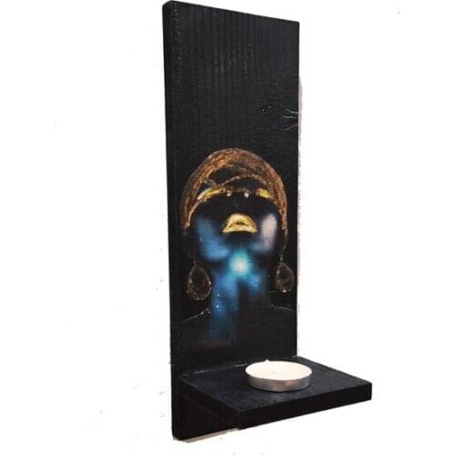 Wood Decorative Wall Mumluğu candle and candlestick свеча и подсвечник vela y candelero