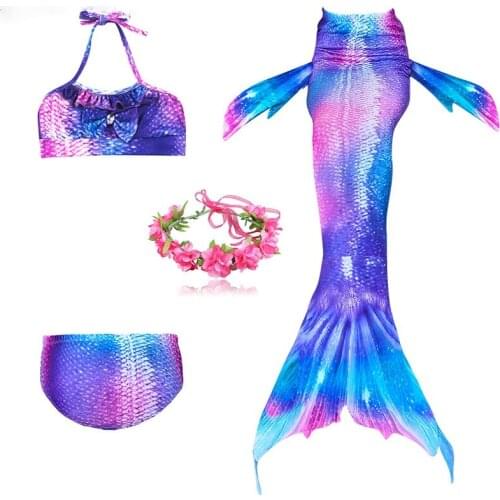 2021 Mermaid Tails for Swimming Anime Cosplay Dress for Children Fancy Costumes Exquisite Accessories Swimsuit for Girls