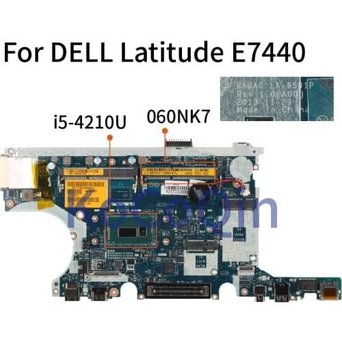 For DELL Latitude 7440 E7440 I5-4210U Notebook Mainboard CN-060NK7 060NK7 VAUA0 LA-9591P SR1EF DDR3 Laptop Motherboard