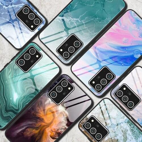 For Samsung Galaxy S20 FE 5G S20 Lite Case Hard Marble Grain Tempered Glass protect back Cover Case for Samsung S20 Fan Edition