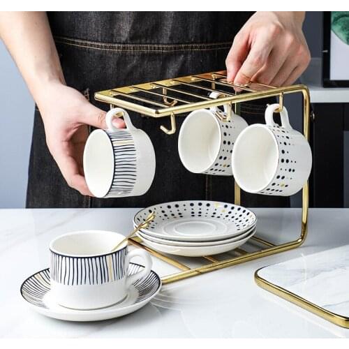 European ceramic coffee cup and saucer latte cappuccino coffee cup espresso coffee cup home coffee cup ceramic cup tea cup Mug