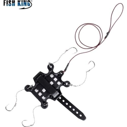 FISH KING 30-80g High Carbon Steel Carp Fishing Hook Bait Cage Metal Sinker Feeder Line Group Artificial Lure Accessories