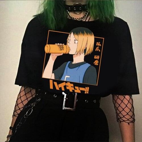 Haikyuu Anime women T Shirt Tops Tees Kenma Kozume Tops Tee shirt Printed Short Sleeve Casual female Tshirt Clothes dropshipping