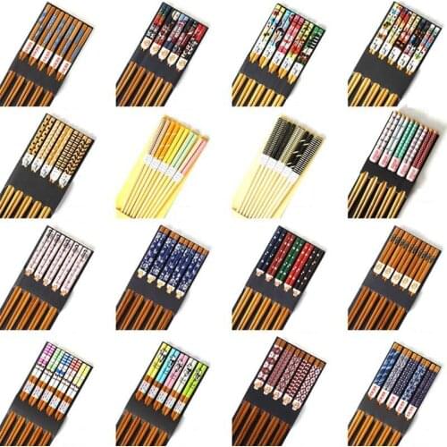 Natural Bamboo Chinese Chopsticks Reusable Tableware Dinning Eating Japanese Chopstick For Gift Sushi Food Sticks