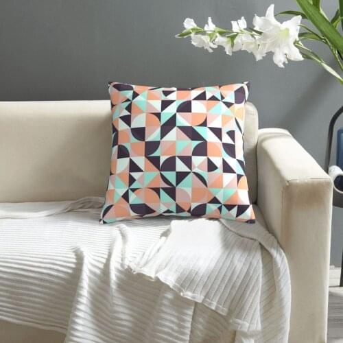 Colorful Mid Century Geometric Pattern pillowcase printed cushion cover sofa waist pillow pillow cover