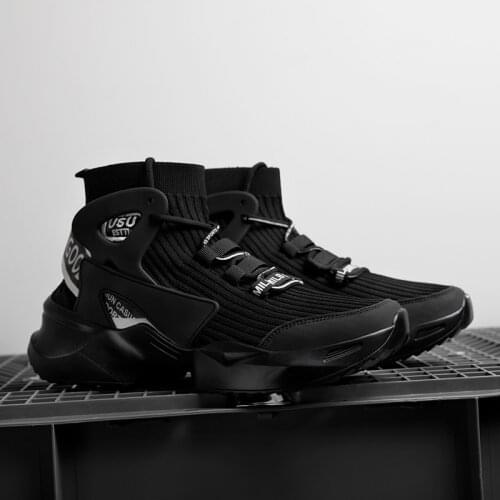 Mens high top sneakers shoes casual fashion breathable outdoor sports running light large size white vulcanized cool student