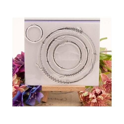 Sewing Circles Clear Silicone Rubber Stamp for DIY scrapbooking/photo album Decorative craft
