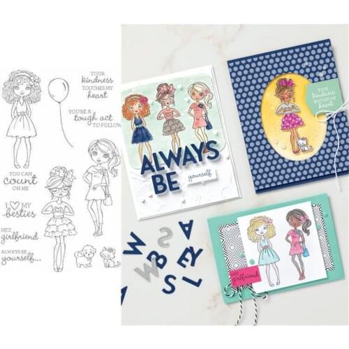 GIRLFRIEND Metal Cutting Dies And Stamps Stencils for DIY Scrapbook Photo Album Paper Card Decorative Craft Embossing