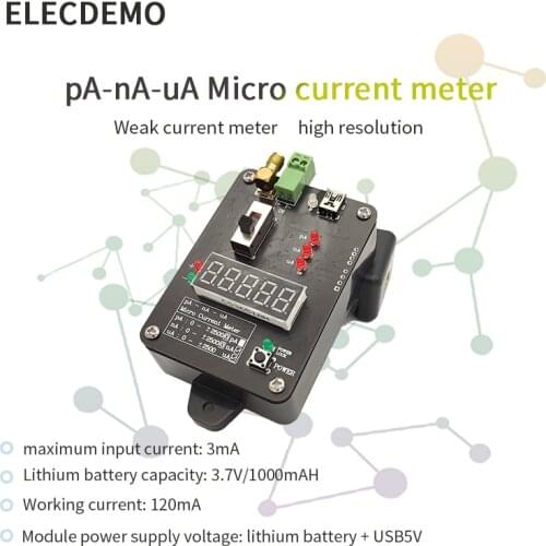 Micro Ammeter Milliampere Microampere Picoammeter mA uA nA pA Weak current Dark current Photocurrent