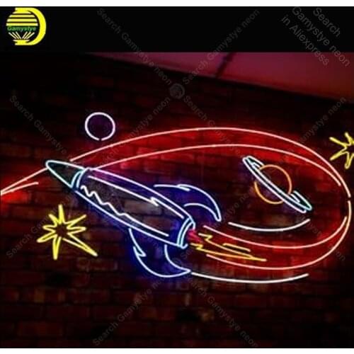 Neon light Signs Rocket universe Neon Bulb sign Lamp Handcraft Beer PUB display Custom LOGO neon Letrero Neons enseigne lumine