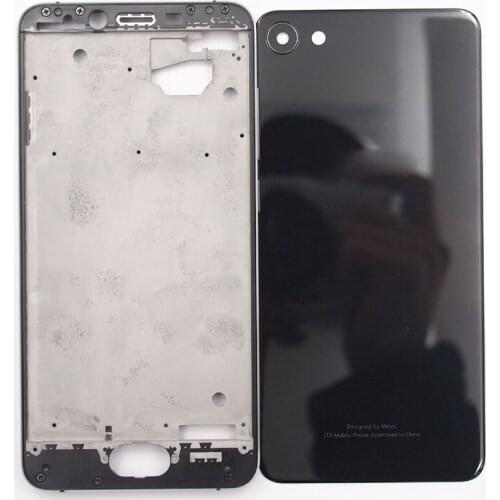 BaanSam New Front Frame Glass Battery Back Cover For MEIZU U10 5 Inch Housing Case With Camera Frame+Camera Lens+Side Buttons