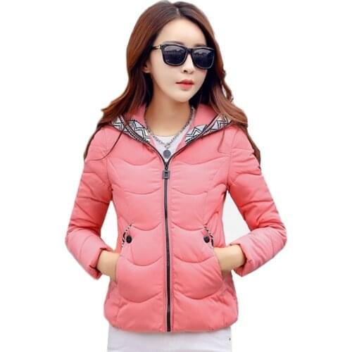 2019 Winter Coats New Fashion Women Down Cotton Jacket Slim Large size Hooded Outwear Students Women Thick Warm Cotton Jacket
