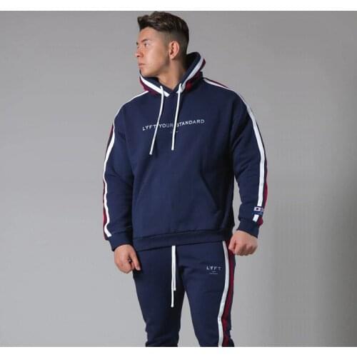 New Fashion Trend Sports Pullover Hooded Sweatshirt Mens Loose Running Casual Fitness Long-Sleeved Jacket 2021 Spring Autumn