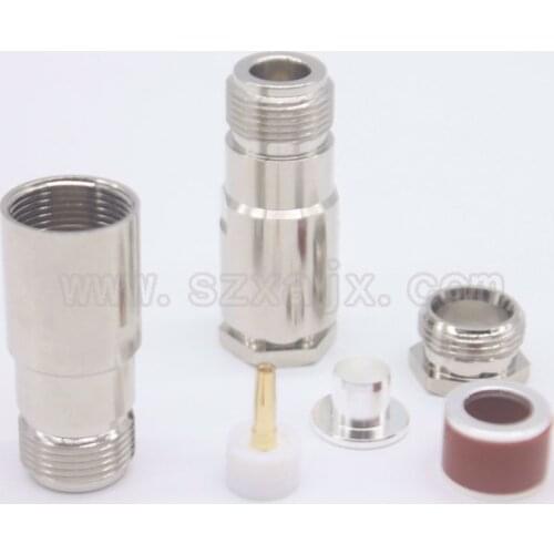 Wholesale 5PCS N female 5 times twist-on N female Jack connector adapter for RG8 RG213 7D-FB LMR400 cable free shipping