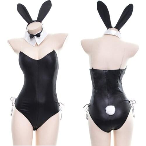 Sexy Cute Bunny Girl Faux Leather Material Rabbit Woman Set Good Quality Can Wear Out To Comic Show Kawaii Cosplay Bunny Costume