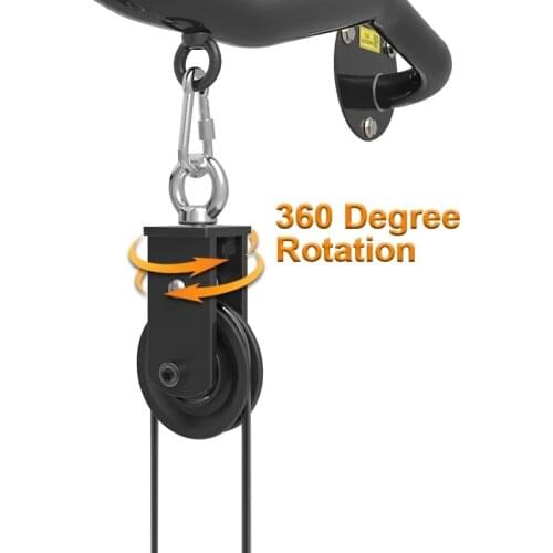 Bearing Pulley Home Gym, 360 Degree Rotation Accessories for Fitness Lifting Cable Machine another.mute Single Wheel Loading