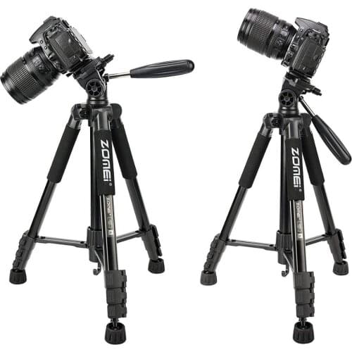 ZOMEI Q222 Camera Tripod Tripode Stative Flexible Photographic tripode Monopod Travel Stand for Smartphone Camera DSLR Projector