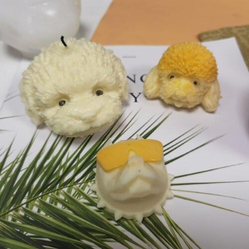 Silicone Molds Candle Making Teddy Dog Shaped Candle Mold Candles for Decoration Candle Molds for Candle Making Cake Mold