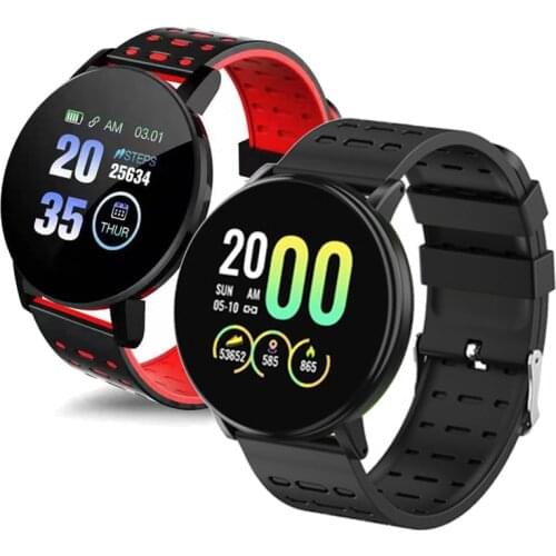 119 Plus Smart Watch Heart Rate Smart Man Wristband Sports Watches Waterproof Smartwatch Android Alarm Clock Wristwatches