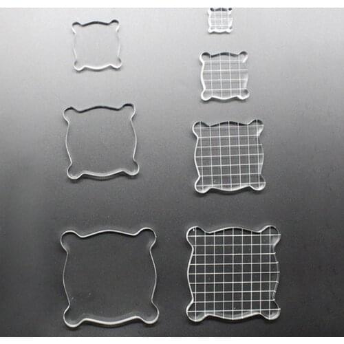 Ultra-light Transparent Square Multifunction Stamp Pressure Clay Mud Acrylic DIY Pressure Plate Clay Plate Tools